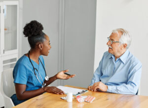 Senior reviewing prescription medications, illustrating Medicare Part D coverage